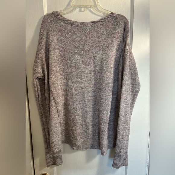 American Eagle Outfitters Womens Large Silver Sweater With Pink Tones & Metalic - Picture 5 of 7